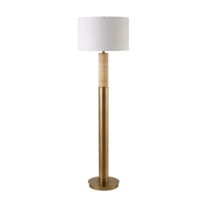 SparrowVerse Floor Lamp Gold & Travertine