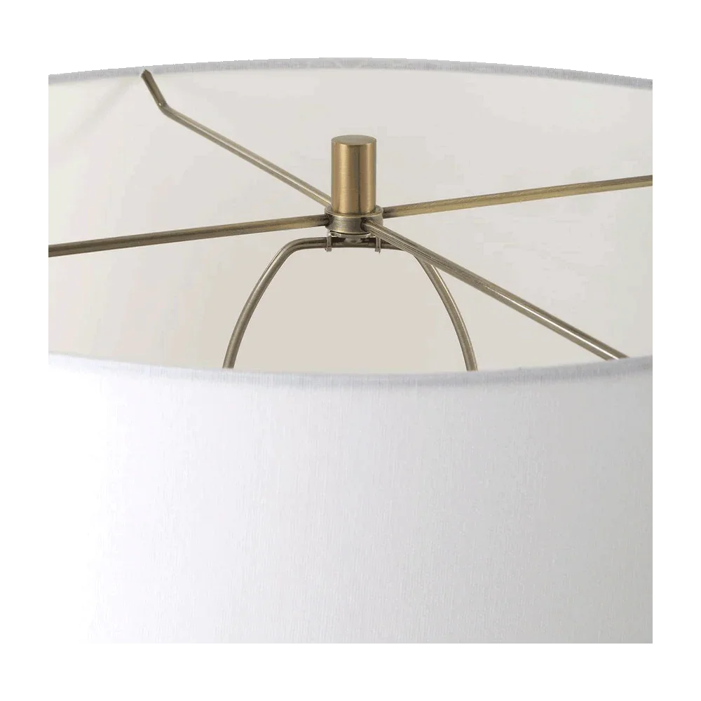 SparrowVerse Floor Lamp Gold & Travertine - Image 4