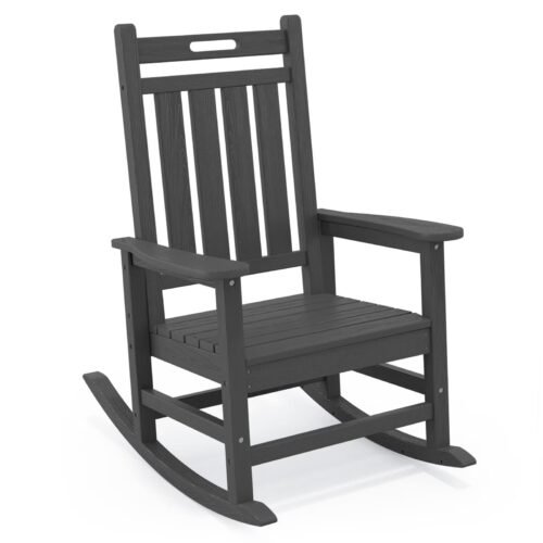 HDPE Outdoor Rocking Chair – Gray