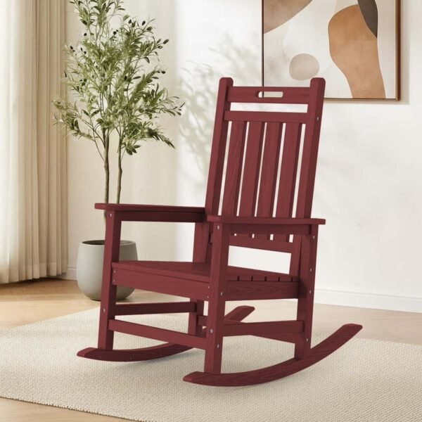 HDPE Outdoor Rocking Chair – Dark Red