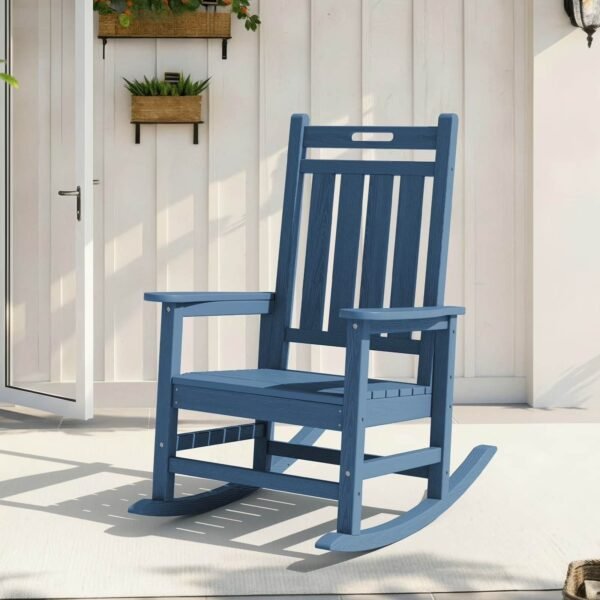 HDPE Outdoor Rocking Chair – Navy Blue