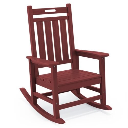 HDPE Outdoor Rocking Chair – Dark Red