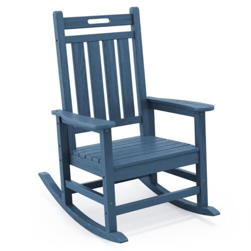 HDPE Outdoor Rocking Chair – Navy Blue